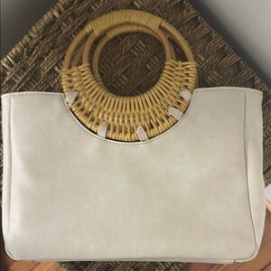 Anthropologie cream purse